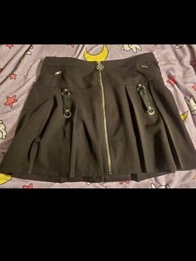 Gothic Pentagram Zipper Witch Skirt Killstar Widow Hot Topic Blackcraft